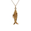 Vintage 18k Gold Articulated Fish Pendant + Montreal Estate Jewelers