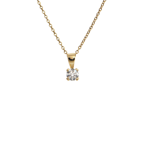 Daisy Exclusive 0.24CT Diamond 18K Gold Pendant + Montreal Estate Jewelers