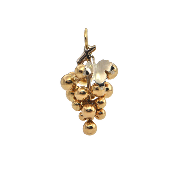 Vintage 18K Gold Grapes Charm/Pendant + Montreal Estate Jewellers