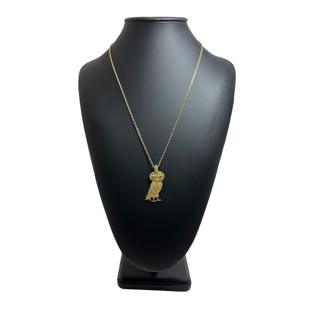 Estate Greek 18K Gold Athena's Owl Pendant + Montreal Estate Jewellers