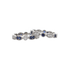 Daisy Exclusive Diamond and Sapphire 18K White Gold Eternity Band