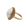 Vintage 14K Yellow Gold and Mabe Pearl Ring + Montreal Estate Jewelers