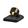 Estate Signed 'Binder' Modernist Diamond & Wood 18K Gold Ring (C.1990) + Montreal Estate Jewelers