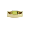 Vintage 18K Yellow Gold Peridot Bar Ring  + Montreal Estate Jewelers