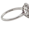 Fine Estate 'Birks' Platinum Burmese Ruby and Diamond Halo Ring + Montreal Estate Jewelers