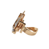 Mid-Century Abstract Diamond 14k Yellow Gold Ring + Montreal Estate Jewelers