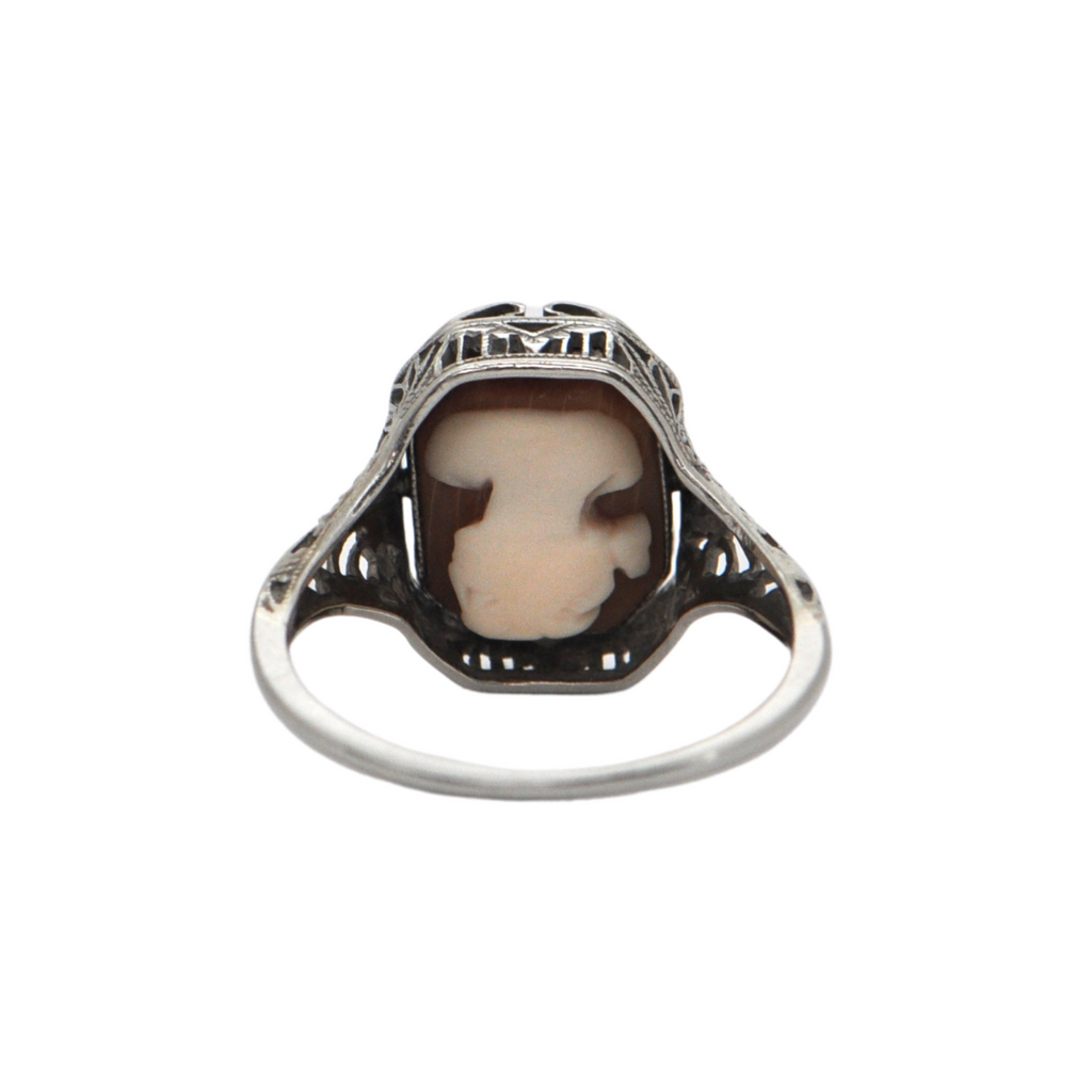 1928 Cameo and Onyx Flip Ring + Montreal Estate Jewelers