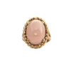 Vintage Italian Angel Skin Coral Gold Ring