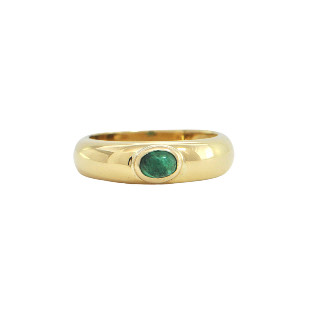 Vintage 18K Gold Emerald Ring