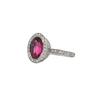 5.01ct Rubellite and Diamond 18k White Gold Ring + Montreal Estate Jewelers