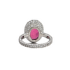 5.01ct Rubellite and Diamond 18k White Gold Ring + Montreal Estate Jewelers