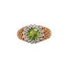 Vintage Peridot and Diamond 14K Gold Ring + Montreal Estate Jewelers