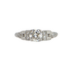 Art Deco Diamond Platinum Ring + Montreal Estate Jewelers