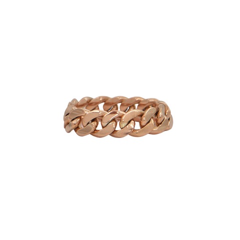 Gentlemen's 18K Gold Curb Link Ring