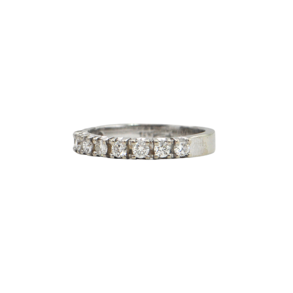 Diamond 14K Gold Half Eternity Band + Montreal Estate Jewelers