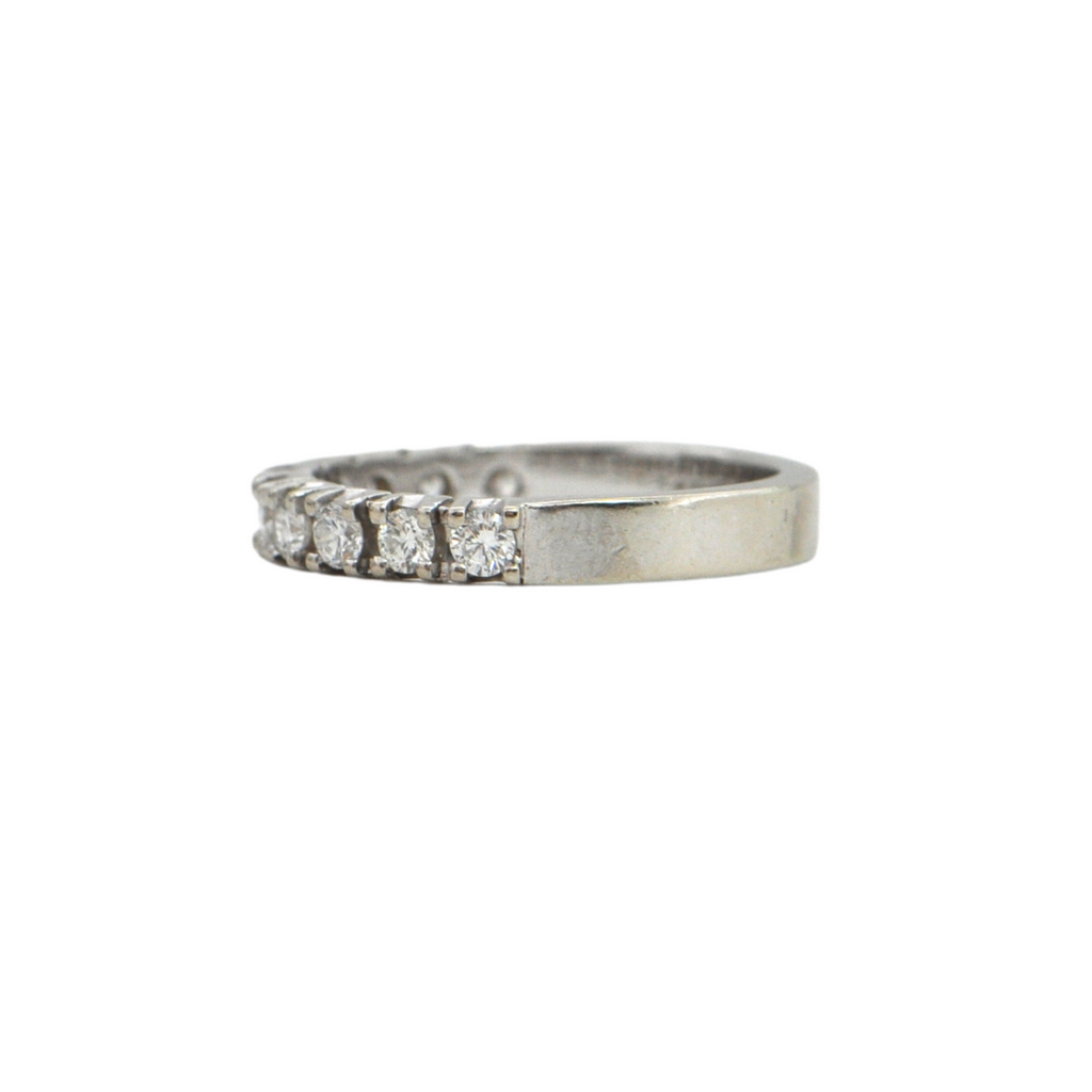 Diamond 14K Gold Half Eternity Band + Montreal Estate Jewelers