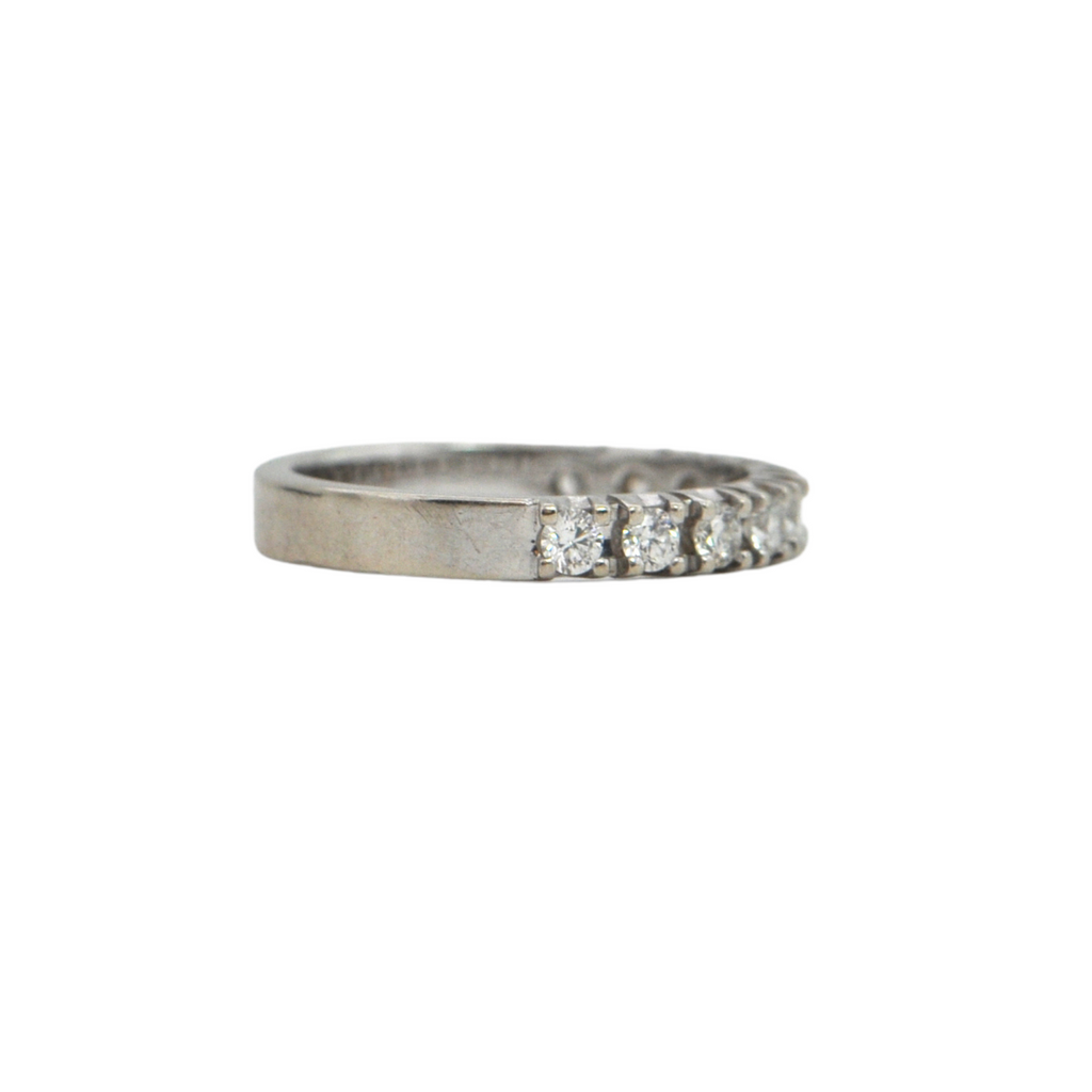 Diamond 14K Gold Half Eternity Band + Montreal Estate Jewelers