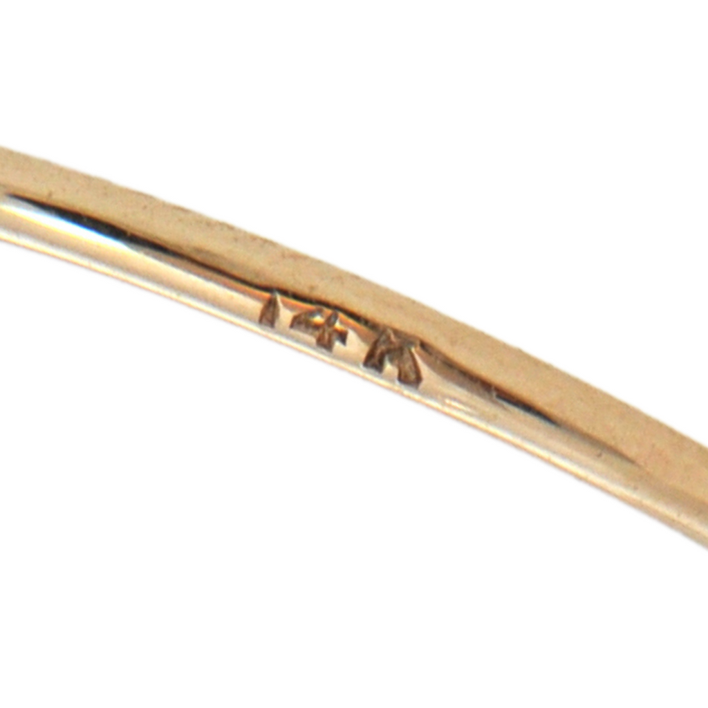 Art Deco Pearl 14K Gold Stickpin Ring + Montreal Estate Jewelers