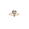 Art Deco Pearl 14K Gold Stickpin Ring + Montreal Estate Jewelers