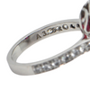 Daisy Exclusive Rubellite and Diamond Platinum Ring + Montreal Estate Jewelers