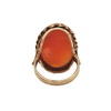 Antique Shell Cameo Elongated 14K Gold Ring + Montreal Estate Jewelers