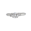 Estate Birks 3 Diamond Platinum Engagement Ring