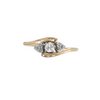 Estate Diamond 14K Gold Trilogy Ring + Montreal Estate Jewelers