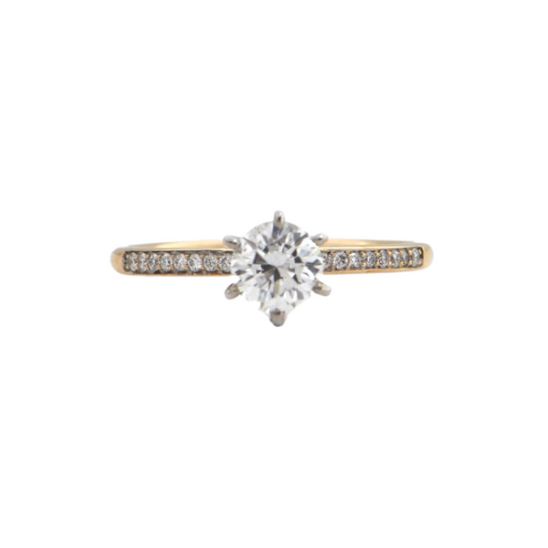 Daisy Exclusive GIA Certified Diamond 18k/19k Gold Ring + Montreal Estate Jewelers