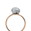 Antique 14K Rose Gold Natural Pearl Stickpin Ring + Montreal Estate Jewelers