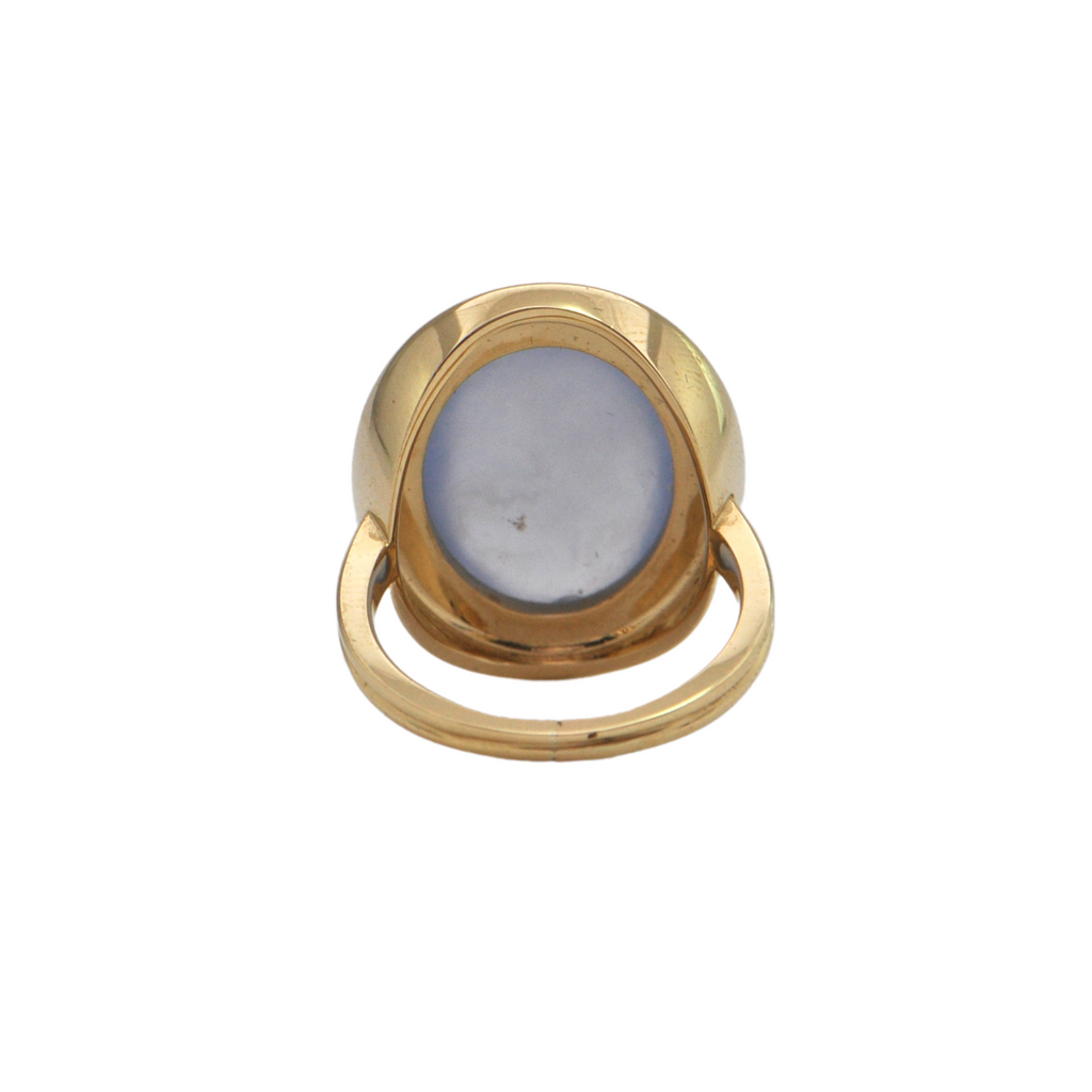 Daisy Exclusive Lavender Jade 18K Gold Ring + Montreal Estate Jewelers