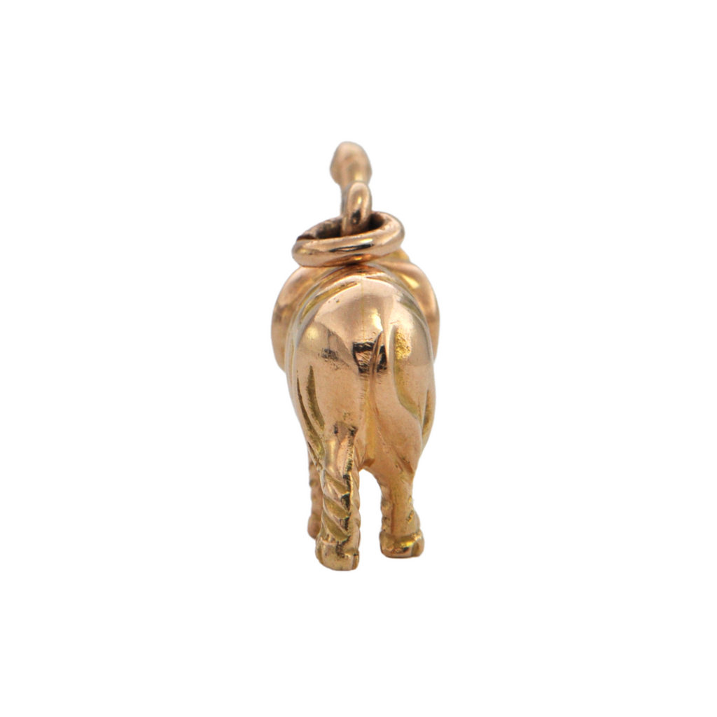 Estate Solid 18K Gold Elephant Charm/Pendant + Montreal Estate Jewelers