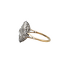 Edwardian Diamond 18K Gold and Platinum Cluster Ring