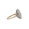 Edwardian Diamond 18K Gold and Platinum Cluster Ring