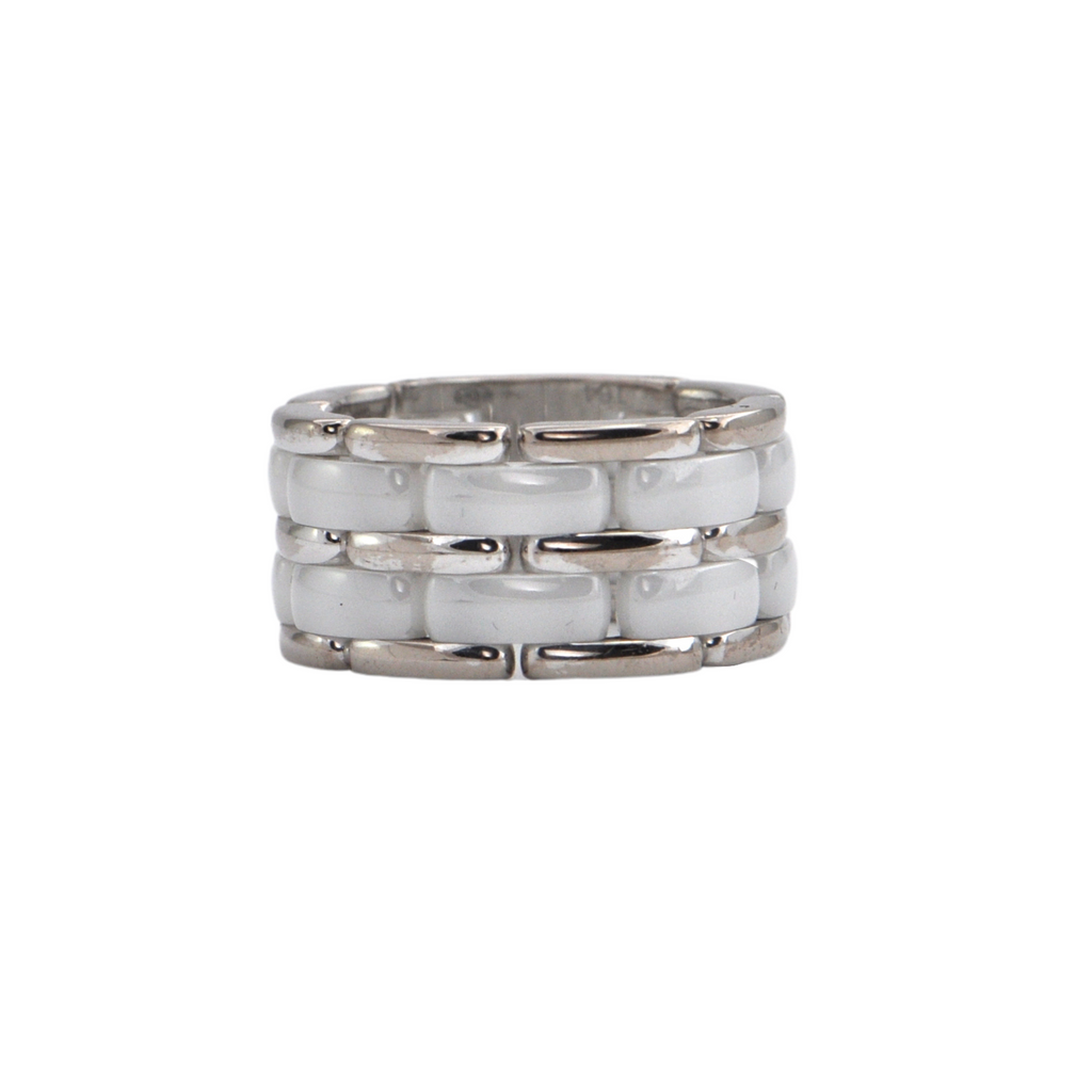 Estate Chanel 'Ultra' Ceramic 18K White Gold Ring – Daisy Exclusive