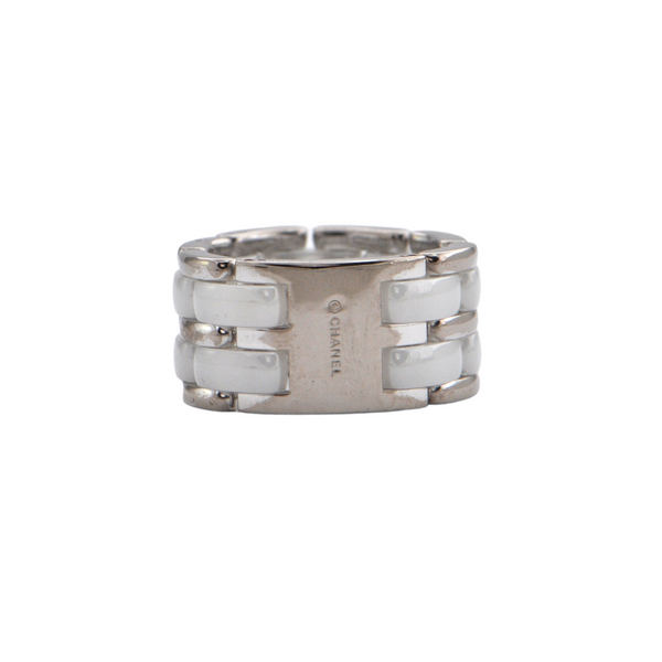 Chanel Matelasse Quilted Flex Band Ring in 18K White Gold