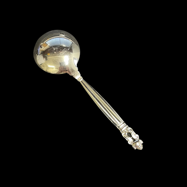 Georg Jensen Acorn 925 Sterling Silver Cream Soup Spoon + Montreal Estate Jewelers