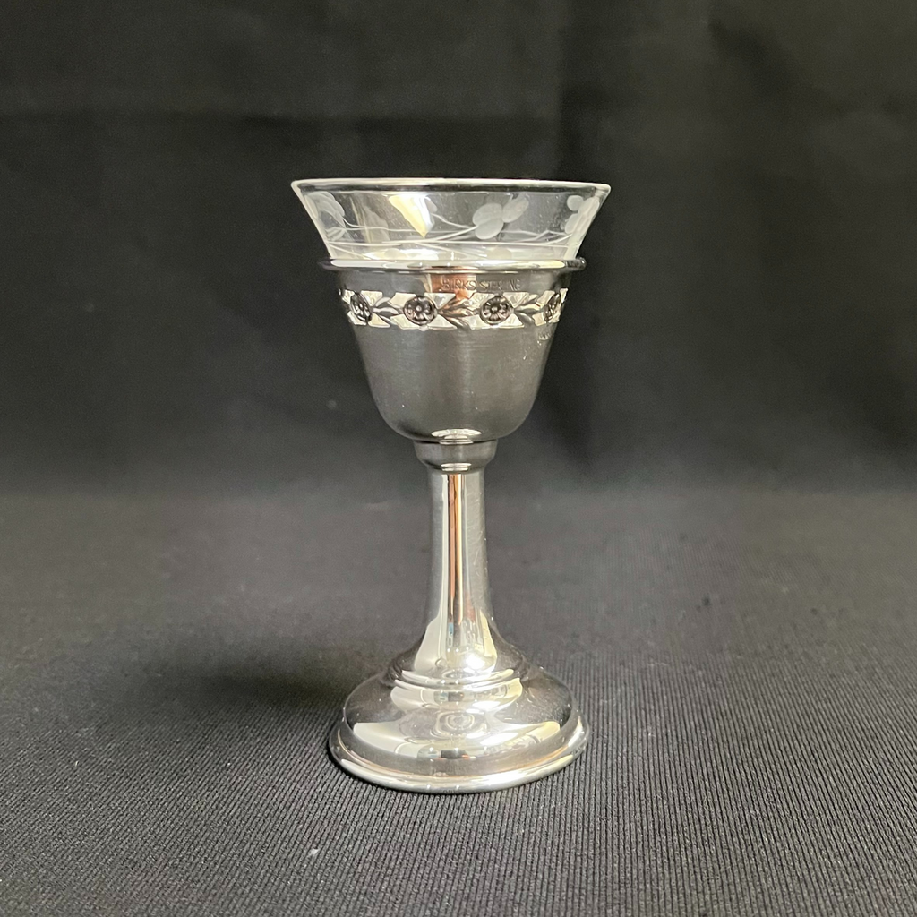 Estate Birks Sterling Silver and Glass Aperitif Glass + Montreal Estate Jewelers