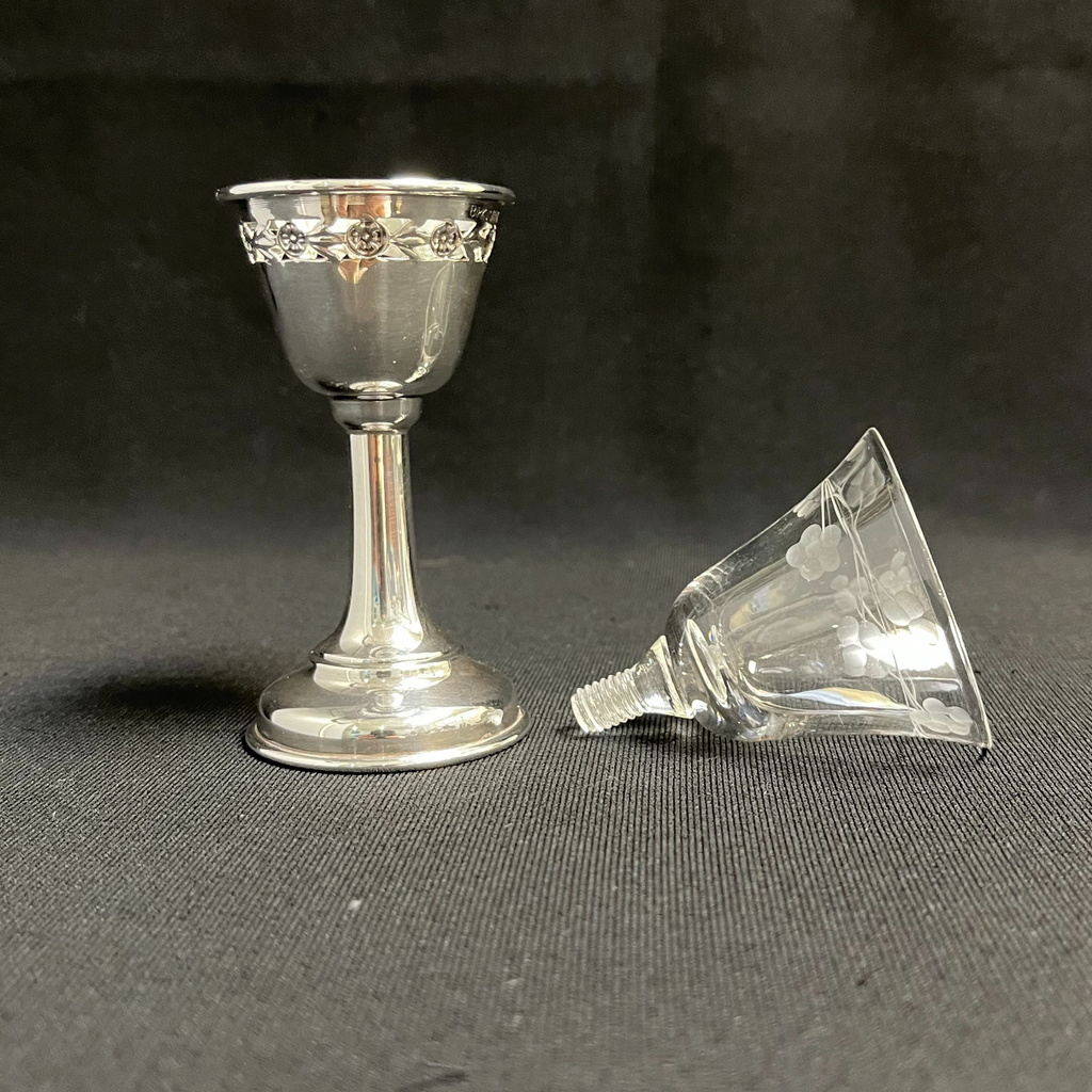 Estate Birks Sterling Silver and Glass Aperitif Glass + Montreal Estate Jewelers