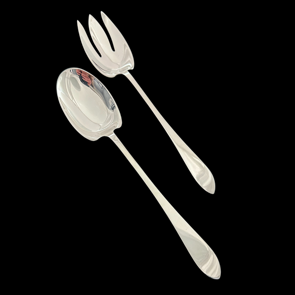 Estate Tiffany & Co. 'Faneuil' Pattern Sterling Silver Salad Fork and Spoon + Montreal Estate Jewelers