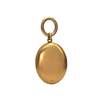 14k Gold Hinged Oval Monogramed Locket