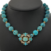 Antique Georgian 3.5CT Diamond and Turquoise Necklace C.1800 + Montreal Estate Jewelers