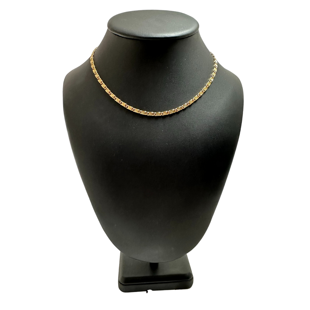 Vintage Italian 'Balestra' 18k Gold Fancy 'S' Link Chain Necklace