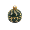 Antique French Green Enamel 18K Yellow Gold Ball Watch on Necklace C.1860-1880 + Montreal Estate Jewelers