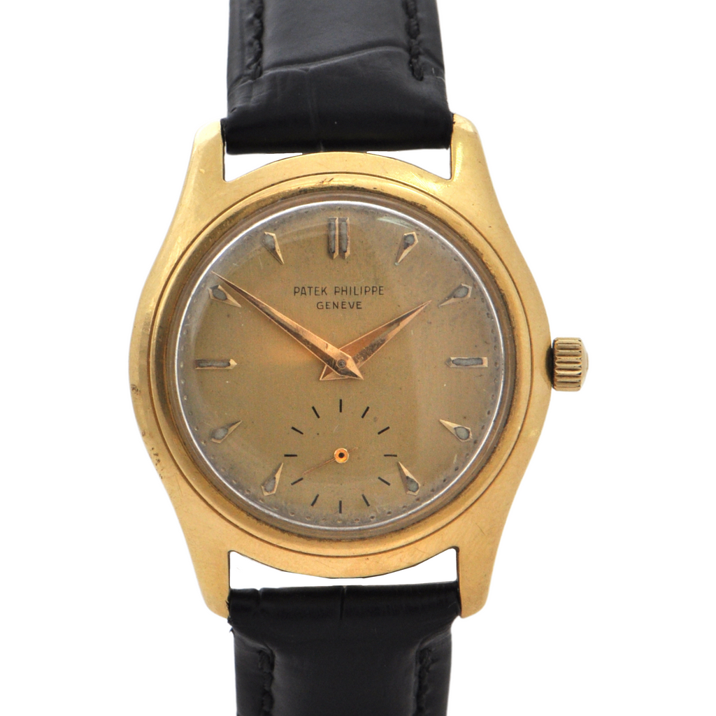 Vintage Patek Philippe 18K Yellow Gold Wristwatch C.1954 + Montreal Estate Jewelers
