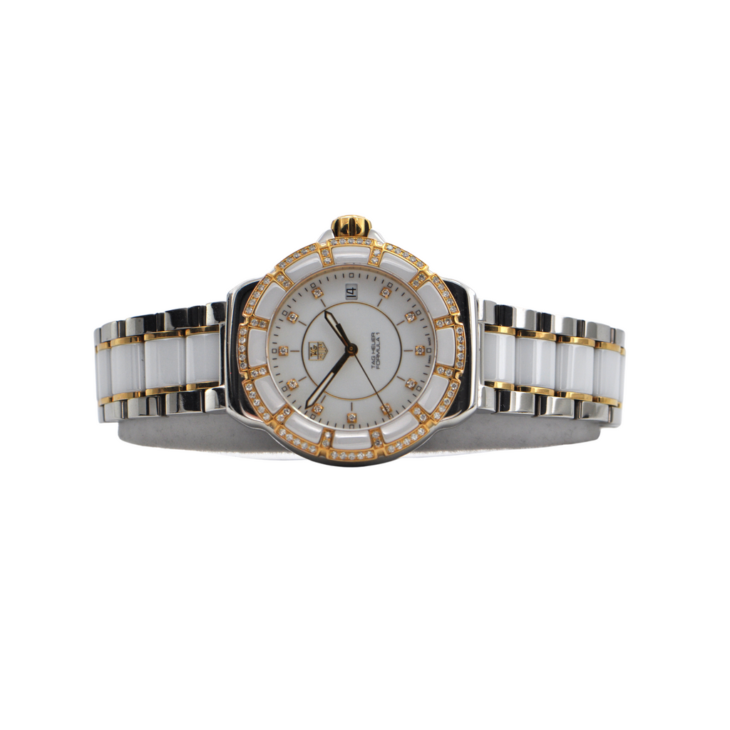 TAG Heuer Formula1 Ladies Two Tone Ceramic and Diamond Watch + Montreal Estate Jewelers