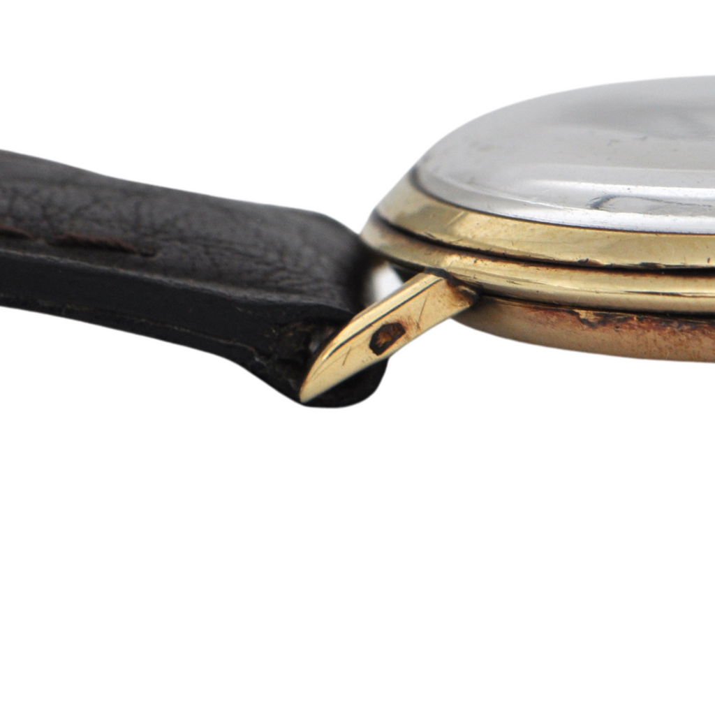 Mid-Century Jaeger LeCoultre Manual Winding 14k Gold Wrist Watch C.1960 + Montreal Estate Jewelers