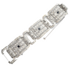 Antique Art Deco Platinum 11.64ct Diamond and Sapphire Panel Bracelet + Montreal Estate Jewelers