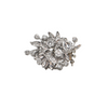 Vintage Retro Floral 1.22ct Diamond 18k Gold Clasp + Montreal Estate Jewelers