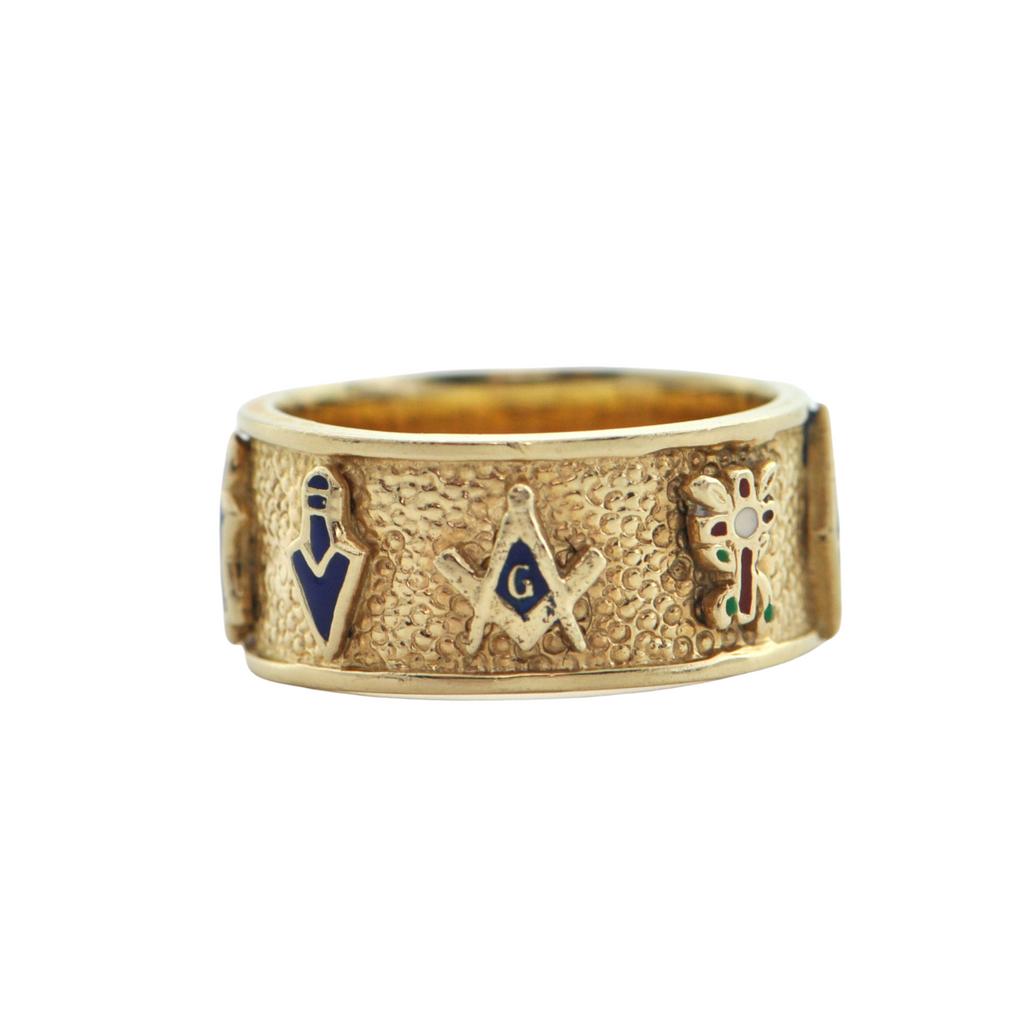 Vintage Masonic 14K Yellow Gold Ring + Montreal Estate Jewelers