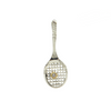 Daisy Exclusive Sterling Silver and Gemstone Tennis Racket Pendant + Montreal Estate Jewelers